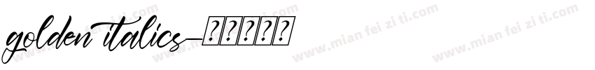 golden italics字体转换